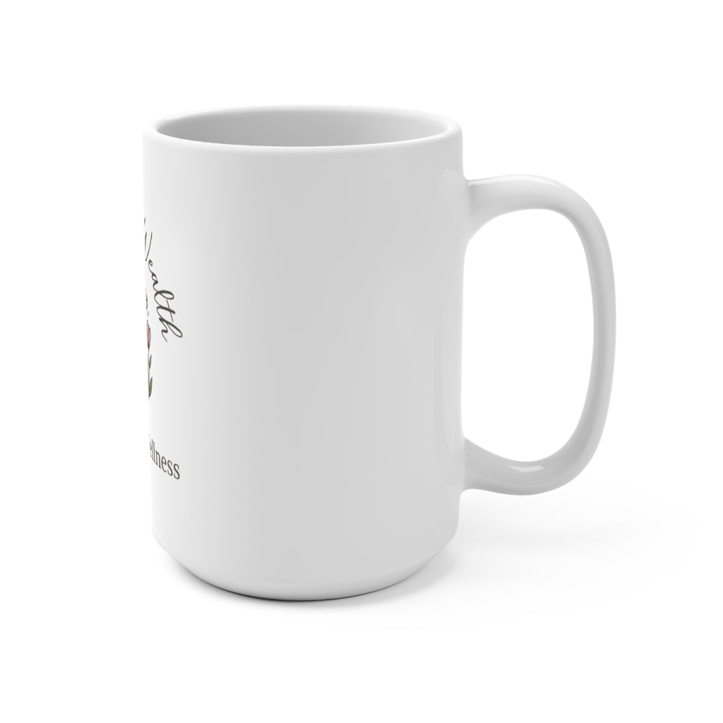 Health Is Wealth PCOS Wellness Mug — 15oz Inspirational Self‑Care Coffee Cup