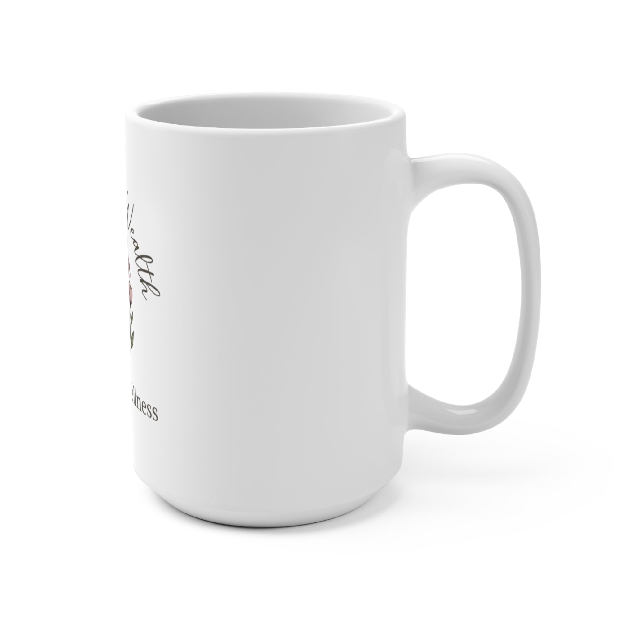 Health Is Wealth PCOS Wellness Mug — 15oz Inspirational Self‑Care Coffee Cup